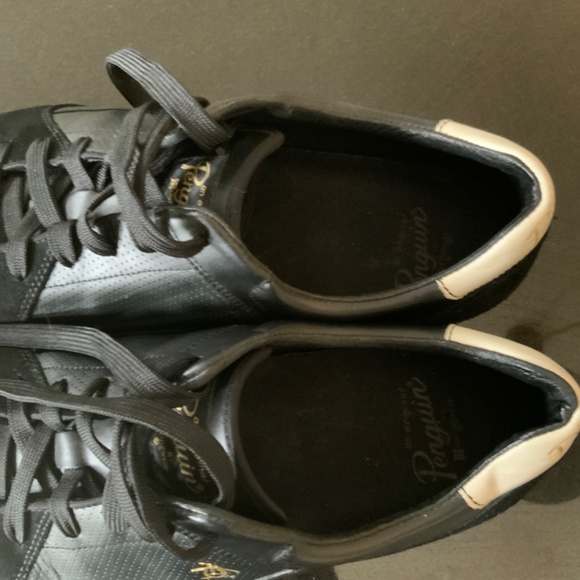 Black leather sneakers “ Penguin” size 13 mens - Picture 2 of 3